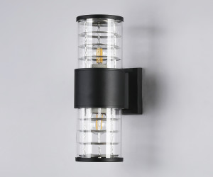 ST2525/2 BK/CL черный/прозрачный IP54 E27/2 max 11W 305*110*155