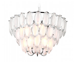 TR5177/10 CH/CL/FR хром/прозрачный/белый матовый E14/10 max 40W D600*1050