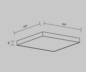 Потолочный светильник Technical C032CL-90W3K-SQ-B