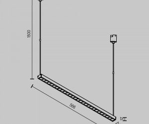 Трековый подвесной светильник Technical TR169-1-26W3K-M-B