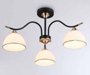 TR3161/3 BK/FGD черный/золото E27/3 max 60W D580*300