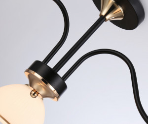 TR3161/3 BK/FGD черный/золото E27/3 max 60W D580*300