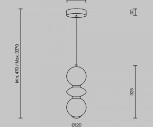 Подвесной светильник Maytoni MOD362PL-L10GR3K