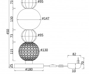 Настольный светильник Maytoni MOD301TL-L18CH3K
