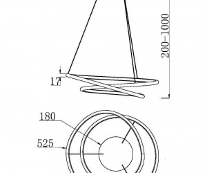 Подвесной светильник Maytoni MOD100PL-L47BSK1