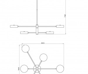 Потолочный светильник Freya FR6048CL-L6GR