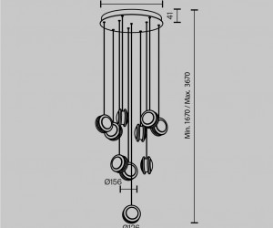 Подвесной светильник Maytoni MOD361PL-L41BS3K