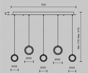 Подвесной светильник Maytoni MOD361PL-L33BS3K