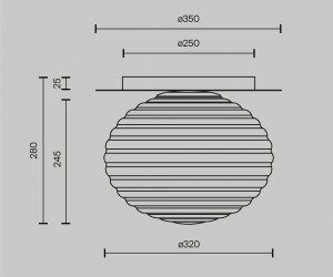 Потолочный светильник Maytoni MOD268CL-01B