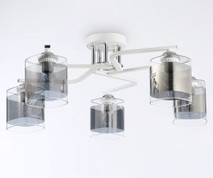 TR303219/5 WH/CH/SM белый/хром/дымчатый E27*5 max 60W D580*250