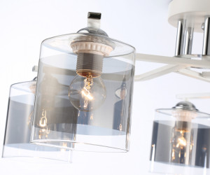 TR303219/5 WH/CH/SM белый/хром/дымчатый E27*5 max 60W D580*250