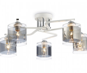 TR303219/5 WH/CH/SM белый/хром/дымчатый E27*5 max 60W D580*250