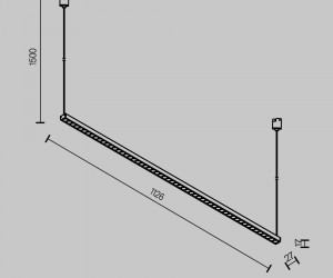 Трековый подвесной светильник Technical TR169-1-52W3K-M-B