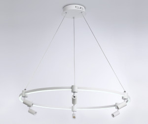 FL5297/1+6 WH белый 74W 3000K/4200K/6400K+4200K D800*1200 (ПДУ ИК)