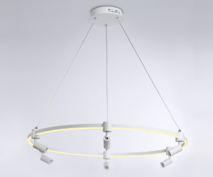 FL5297/1+6 WH белый 74W 3000K/4200K/6400K+4200K D800*1200 (ПДУ ИК)