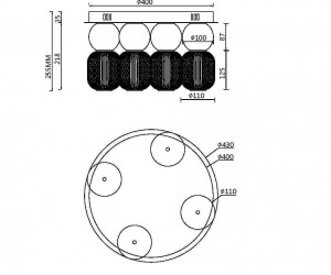 Потолочный светильник Maytoni MOD273CL-L60G3K