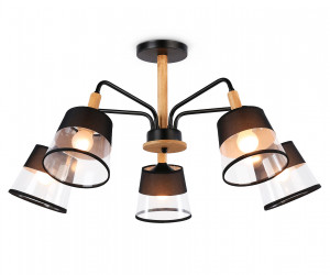 TR4741/5 BK/LW черный/светлое дерево E27/5 max 40W D760*350