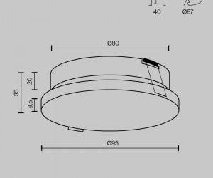 Встраиваемый светильник Technical DL067-GX53-W