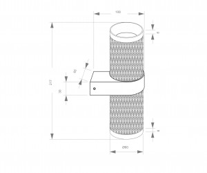 Настенный светильник (бра) Technical C069WL-02MG