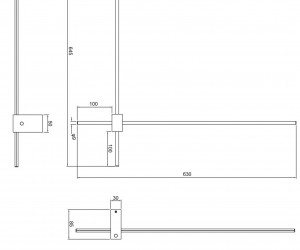 Настенный светильник (бра) Technical C070WL-L12GB3K