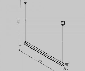 Трековый подвесной светильник Technical TR170-1-26W3K-B