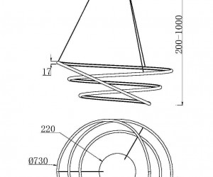 Подвесной светильник Maytoni MOD100PL-L88BSK1