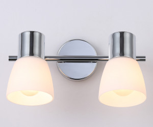 TR3963/2 CH/FR хром/белый матовый E27*2 max 40W 200*105*200