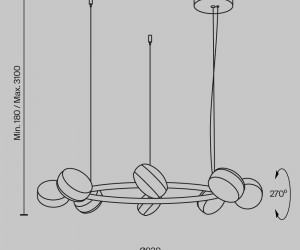Подвесной светильник Maytoni MOD299PL-L80BC3K