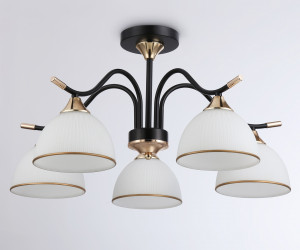 TR3162/5 BK/FGD черный/золото E27/5 max 60W D580*300