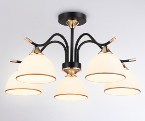 TR3162/5 BK/FGD черный/золото E27/5 max 60W D580*300