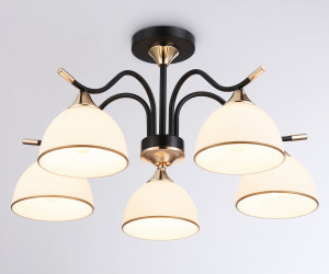 TR3162/5 BK/FGD черный/золото E27/5 max 60W D580*300