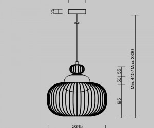 Подвесной светильник Maytoni MOD376PL-01G