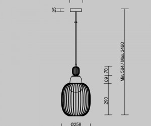 Подвесной светильник Maytoni MOD376PL-01G1