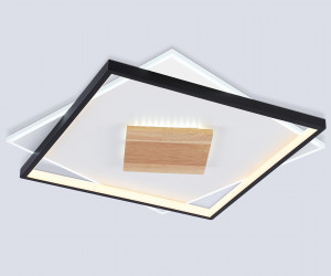 FL4791 WH/BK/WD белый/черный/дерево 77W 3000-6000K 515*515*50 (без ПДУ)