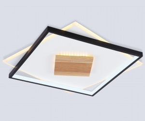 FL4791 WH/BK/WD белый/черный/дерево 77W 3000-6000K 515*515*50 (без ПДУ)