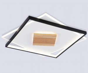 FL4791 WH/BK/WD белый/черный/дерево 77W 3000-6000K 515*515*50 (без ПДУ)