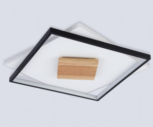 FL4791 WH/BK/WD белый/черный/дерево 77W 3000-6000K 515*515*50 (без ПДУ)