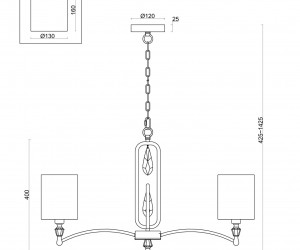 Подвесной светильник Freya FR1007PL-07BS