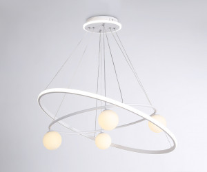 FL66326/1+4 WH белый 92W 3000K-6400K+G9/4 D800/600*1200 (ПДУ ИК)