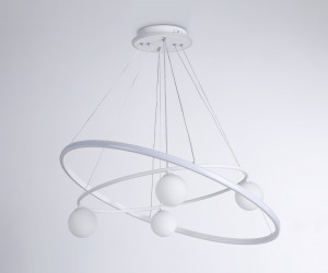 FL66326/1+4 WH белый 92W 3000K-6400K+G9/4 D800/600*1200 (ПДУ ИК)