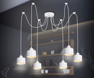 TR8131/6 WH белый E27*6 max 40W D700*800