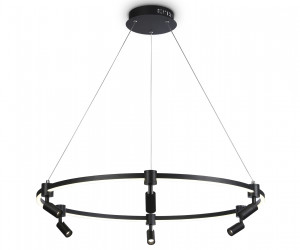 FL5299/1+6 BK черный 74W 3000K/4200K/6400K+4200K D800*1200 (ПДУ ИК)