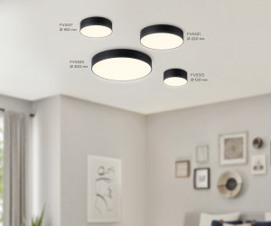 FV5513 BK черный LED 15W 3000K D120*58 (Без ПДУ)