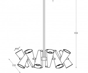 Подвесной светильник Maytoni MOD095PL-14BS