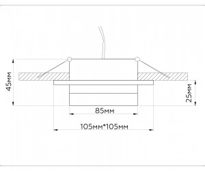 TN52422 BK/FR черный/белый матовый GX53 max 12W 105*105*45