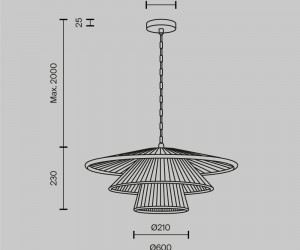 Подвесной светильник Maytoni MOD394PL-01BS1