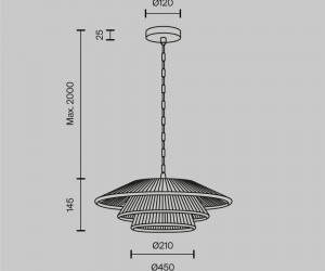Подвесной светильник Maytoni MOD394PL-01BS