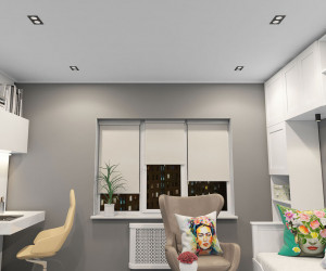 DK3072-BK+WH Встраиваемый светильник, IP 20, 10 Вт, GU5.3, LED, черный/белый, пластик