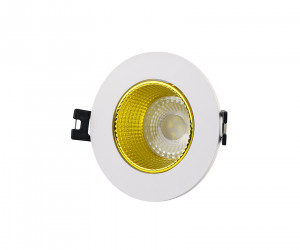 DK3061-WH+YE Встраиваемый светильник, IP 20, 10 Вт, GU5.3, LED, белый/желтый, пластик