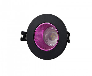 DK3061-BK+PI Встраиваемый светильник, IP 20, 10 Вт, GU5.3, LED, черный/розовый, пластик